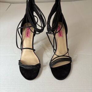 BETSY JOHNSON Kora Glitter Stiletto Heels
